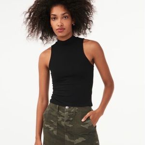 NWT Seriously soft black mock neck tank